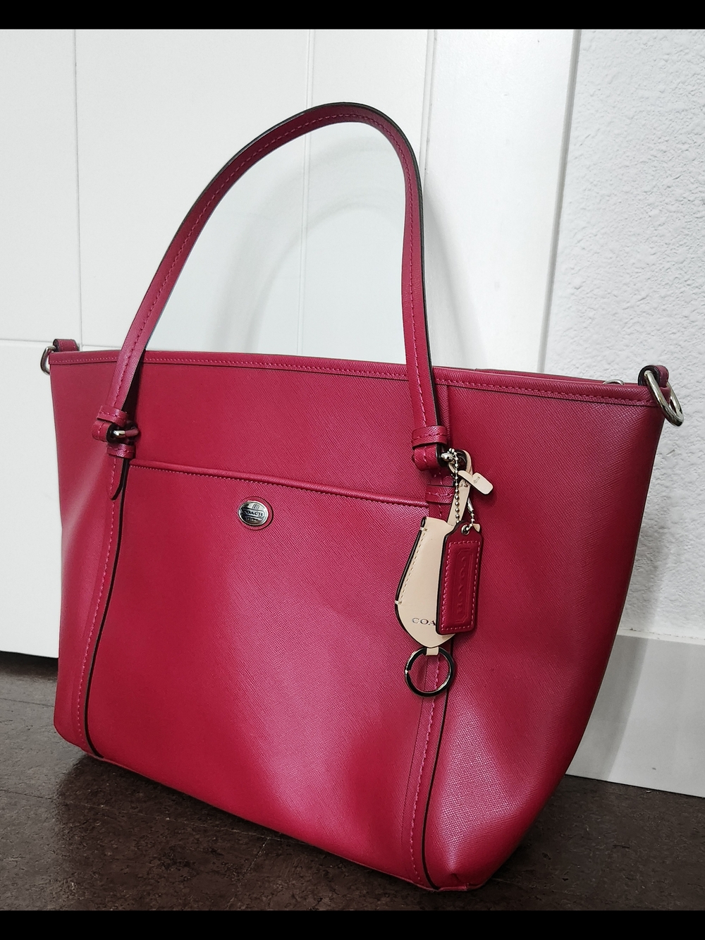 Coach Peyton Pocket Tote Rasberry